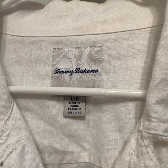 Tommy Bahama Classic White Linen Jean Jacket size large - Picture 3 of 5